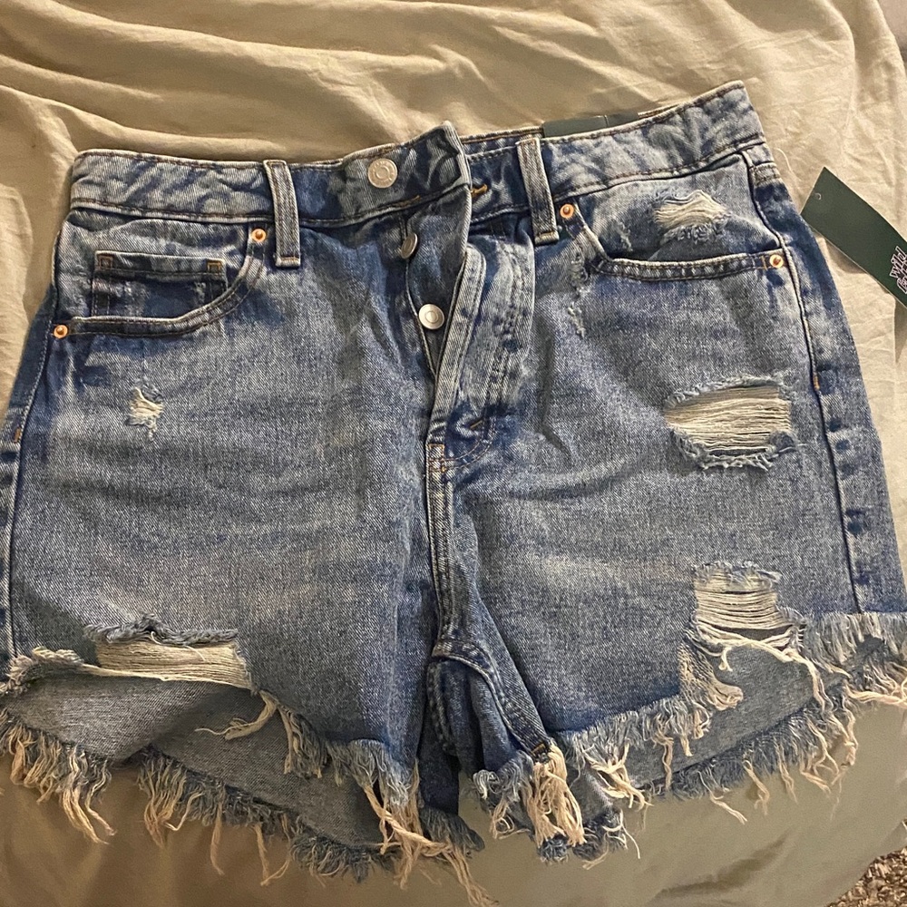 Wild Fable Blue Distressed Jean Shorts